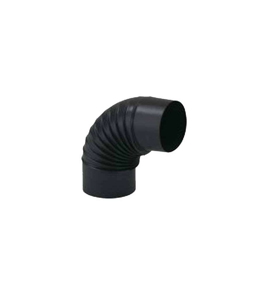 Gomito Smaltato a 90 10 cm Nero Opaco Aeternum Ala