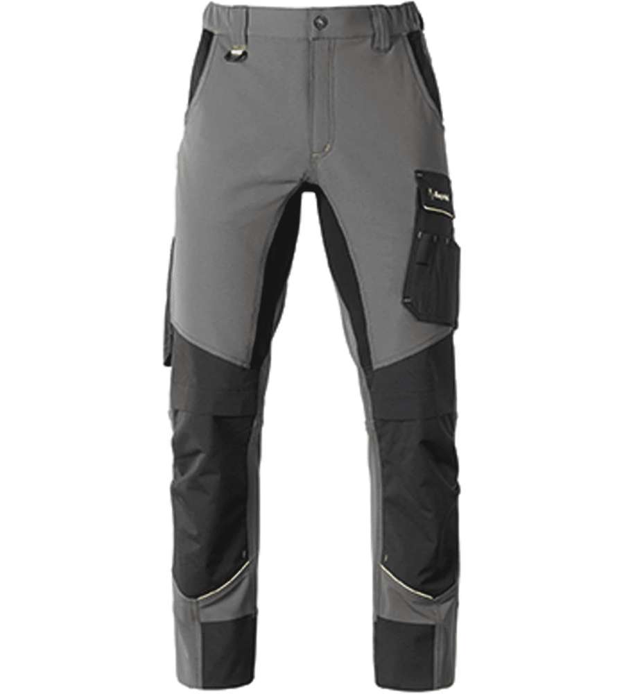 KAPRIOL Pantaloni da Lavoro Elasticizzati Grigi con Tasca Cargo L
