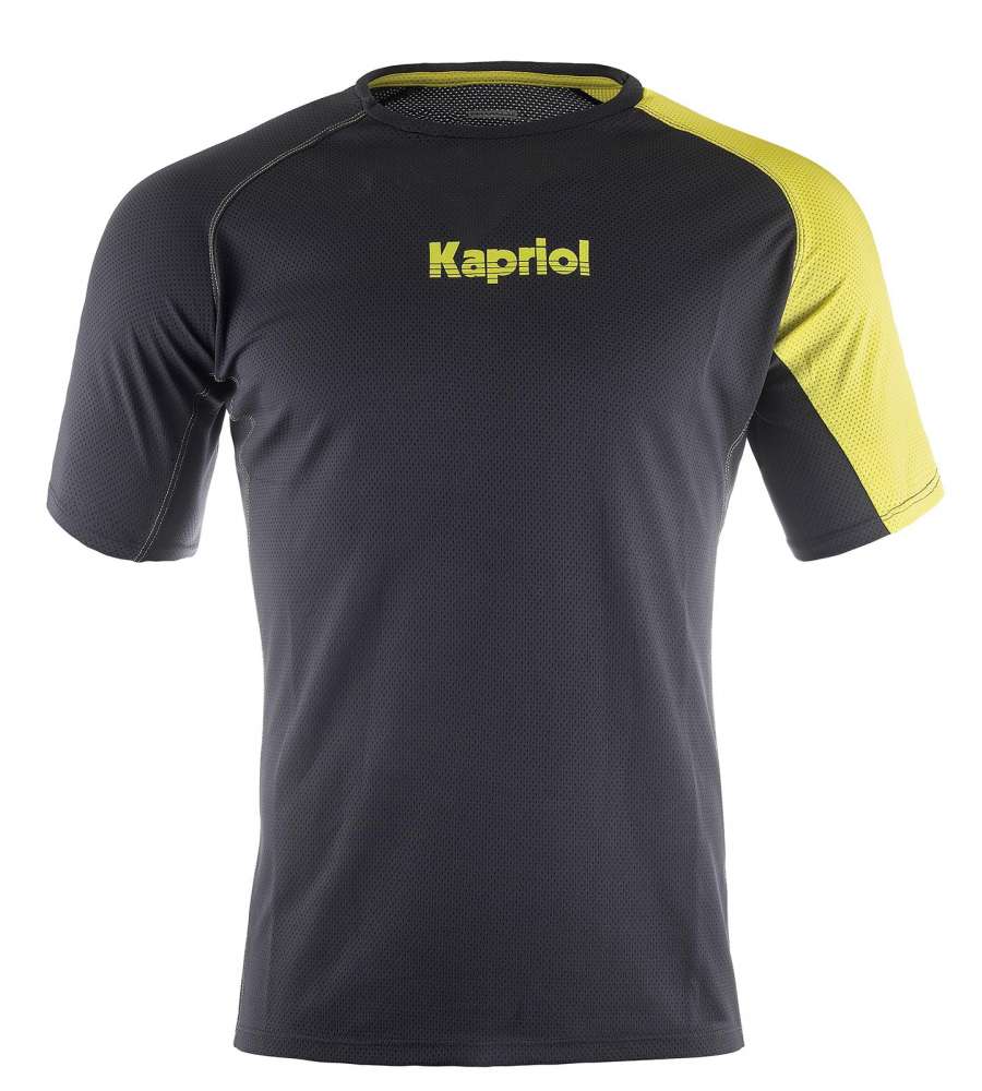 Kapriol Maglietta Traspirante Quick Dry in Poliestere Nero - TG.M