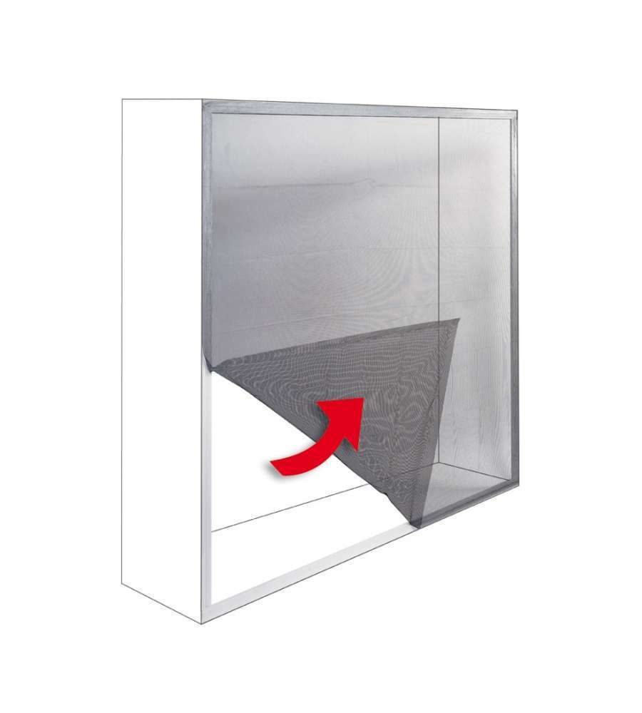 Zanzariera a strappo grigia 130x140