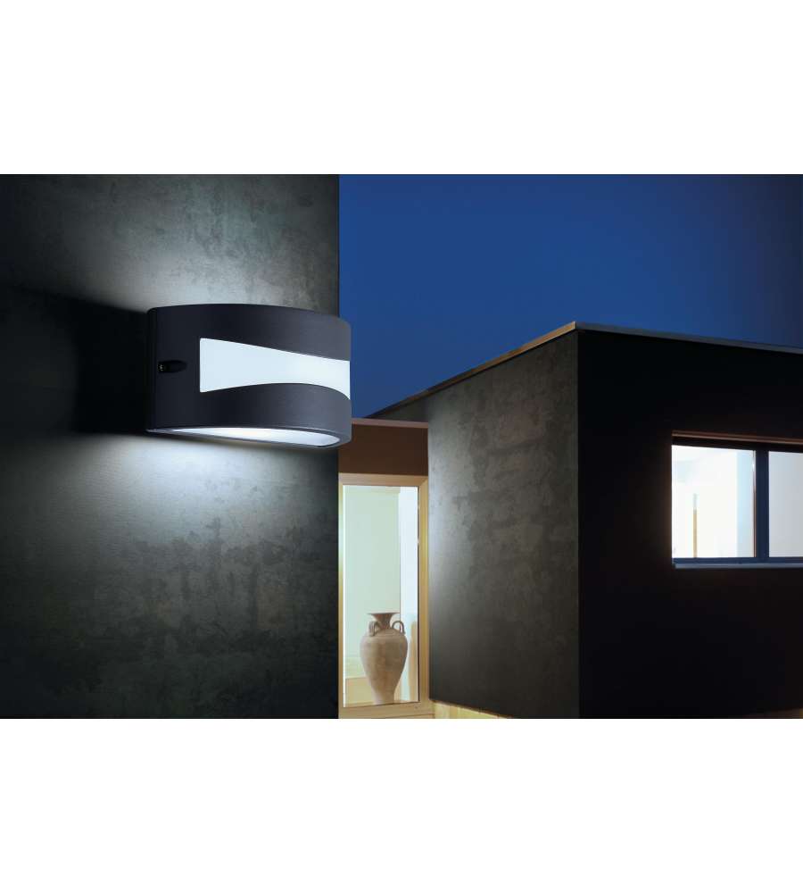 TIBET Applique LED 10W 4000K Grafite in Alluminio Pressofuso IP54