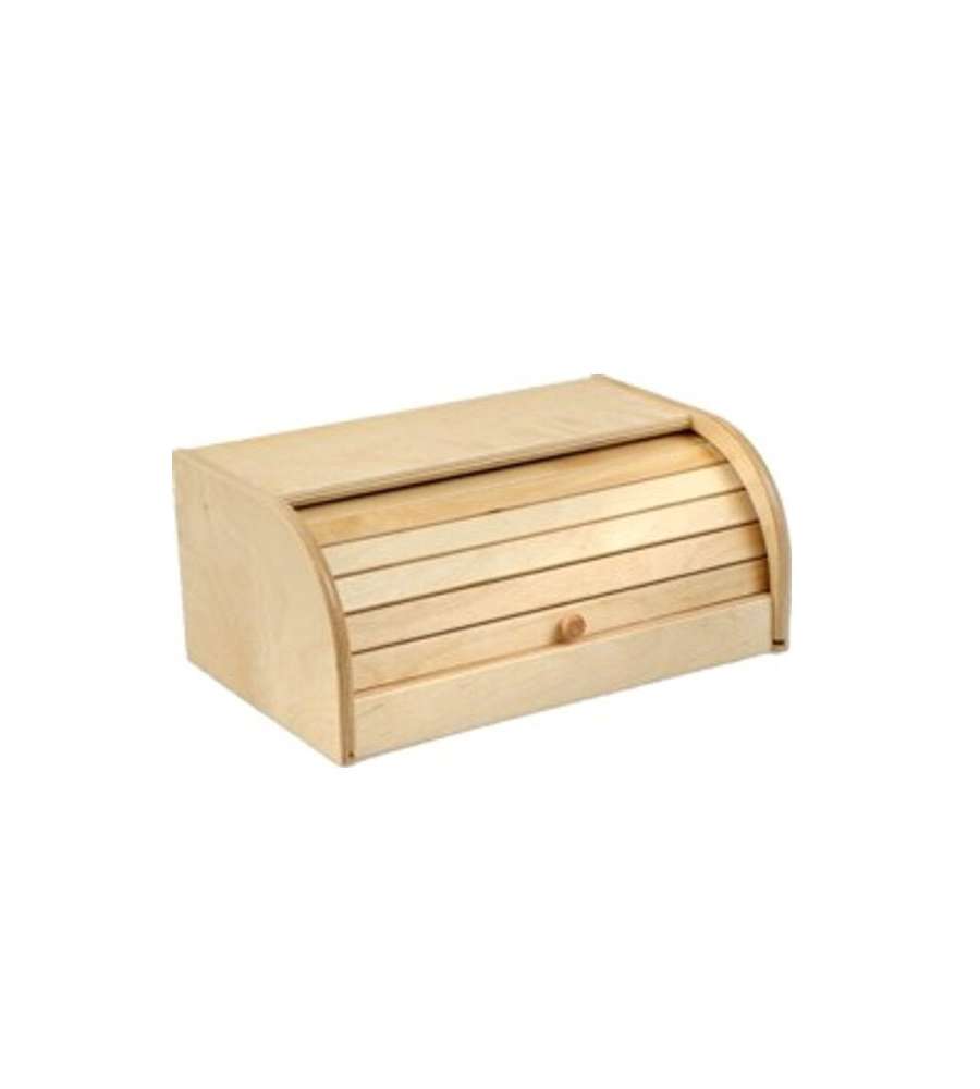 Portapane Legno Serrandina Naturale  Cm 39X25 H 17