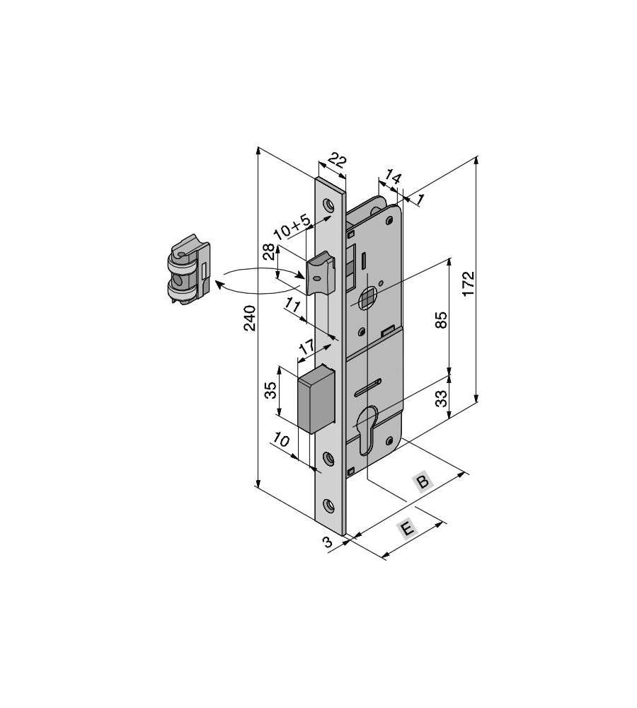 Serratura Inf.All 101.20.01.0 Welka