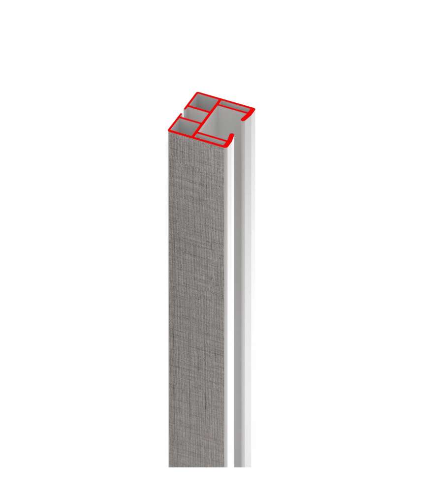 Binario scorrimento per porte a soffietto PVC 180 cm grigio tessuto