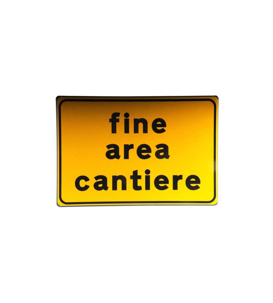 Cartello Stradale Fine Area Cantiere 60X40      3G