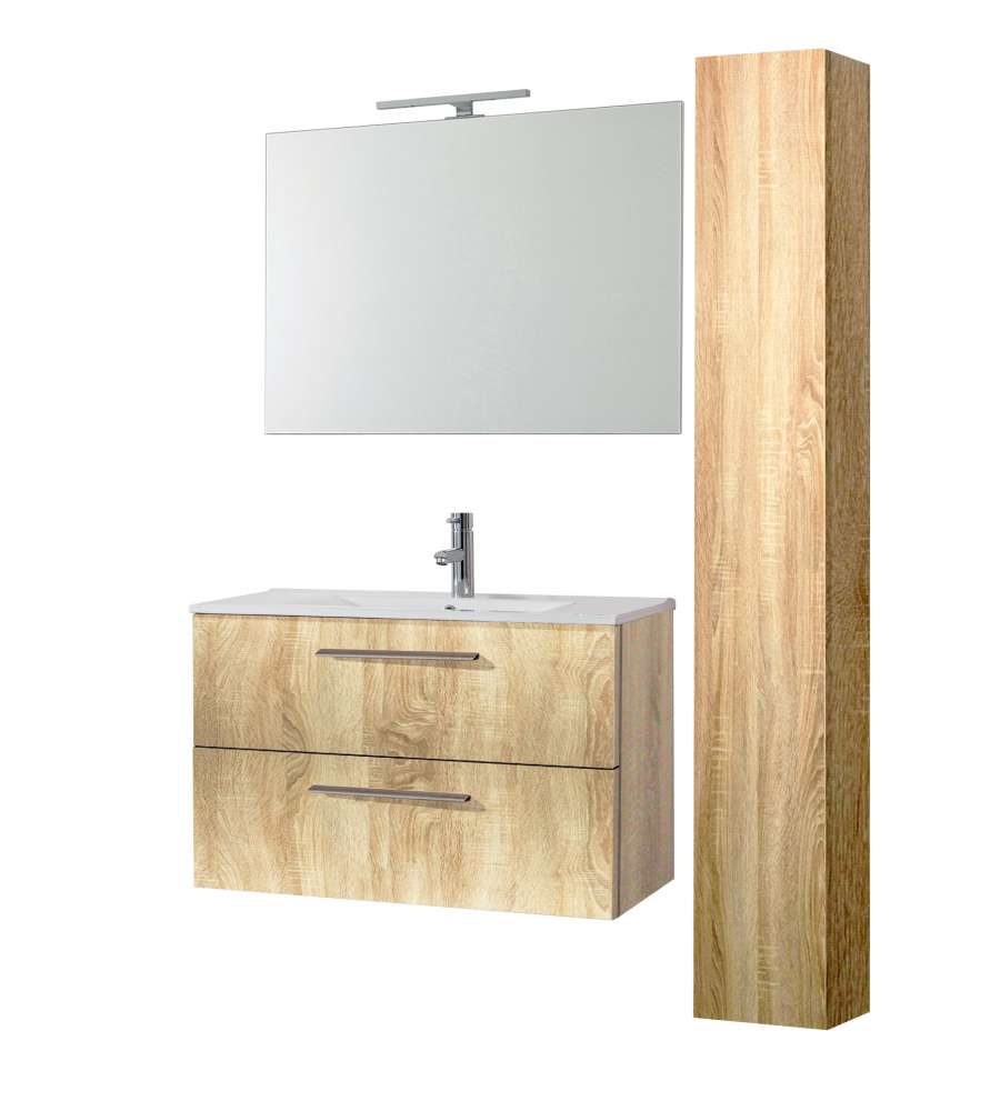 Angela mobile bagno sospeso rovere