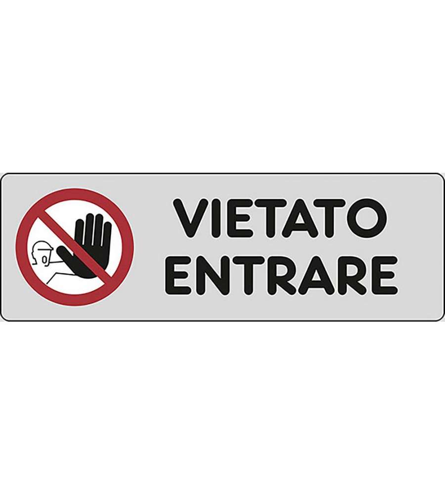 Adesivo Vietato Entrare abitazioni cancello porta 15CMx5CM