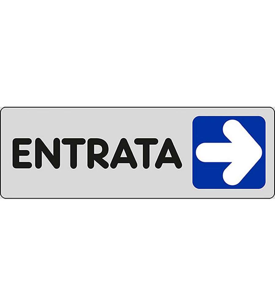 Adesivo Entrata indicazione a destra attivit commerciali 15CMx5CM