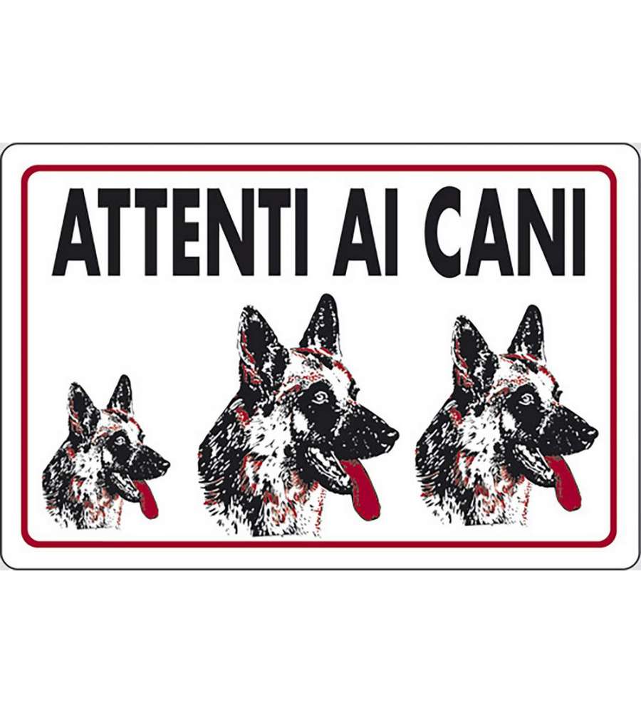 Cartello Attenti ai Cani abitazioni privati 30CMx20CM