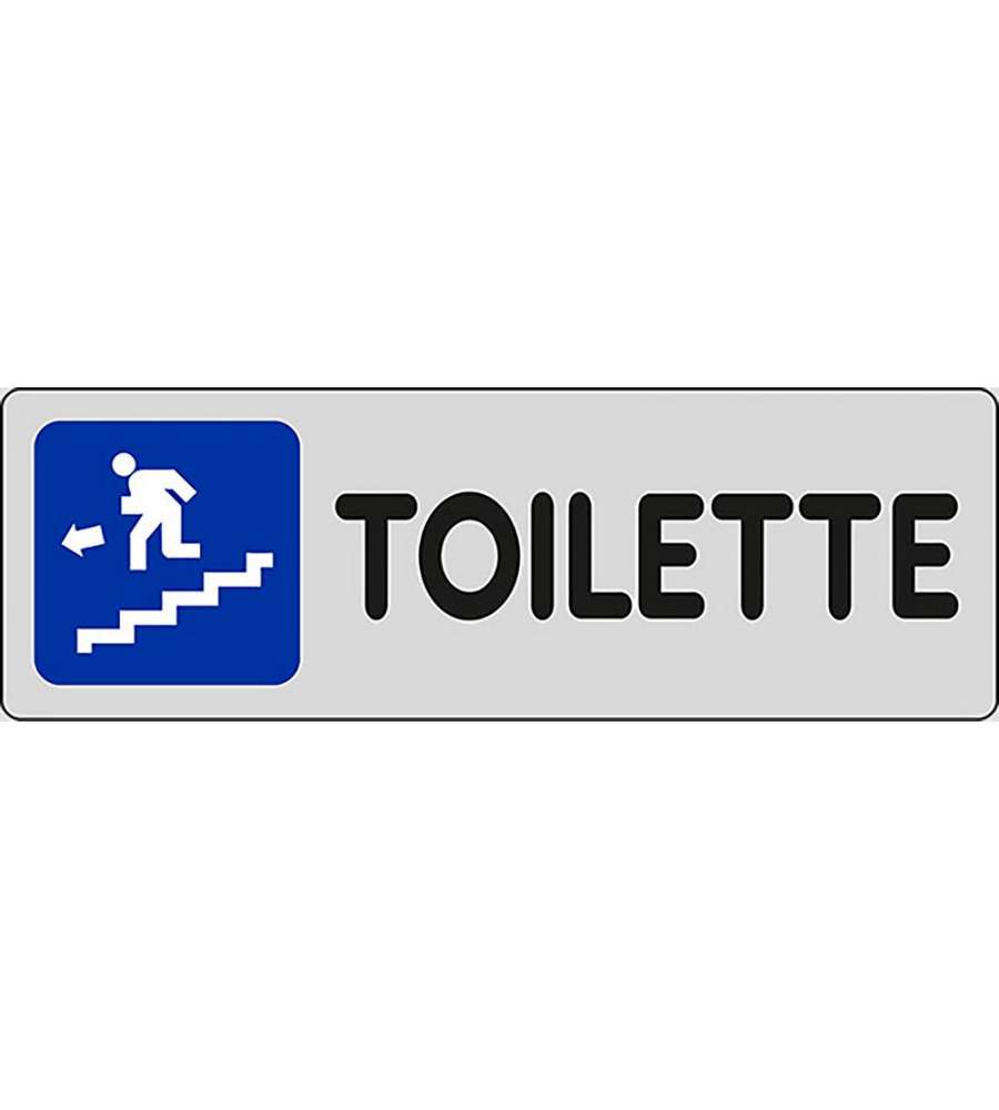 Adesivo Toilette indicazione in basso a sinistra 15CMx5CM