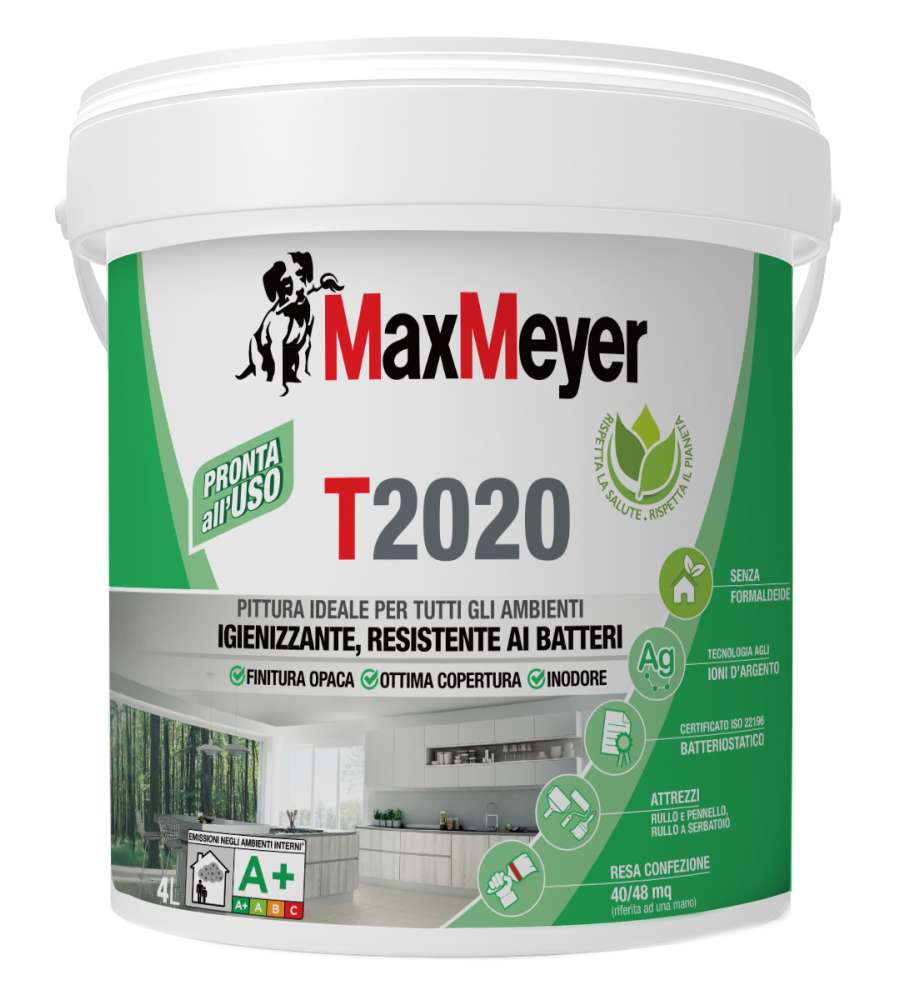 MaxMeyer Pittura Igienizzante Traspirante T2020 Bianco 4 l