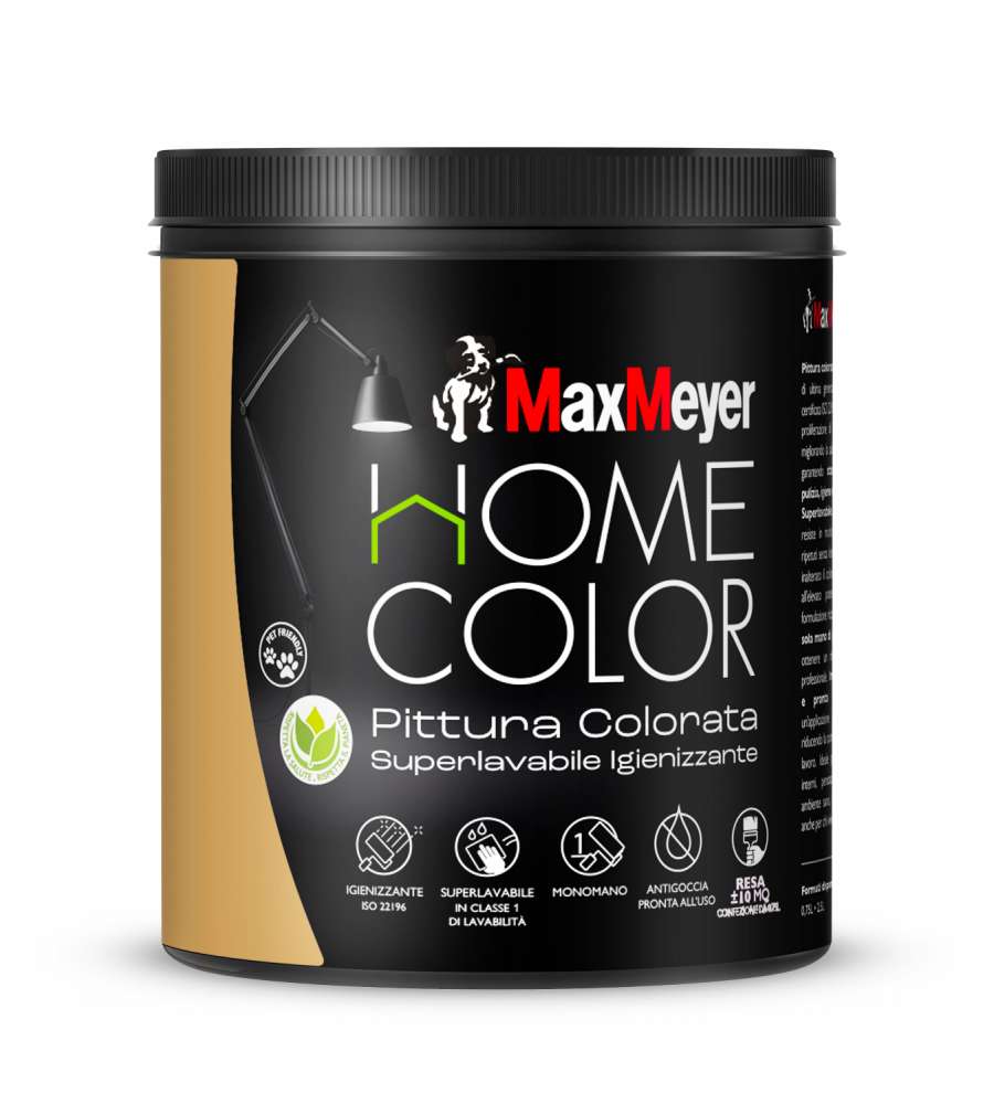 MaxMeyer Idropittura Superlavabile Oro 750 ml Finitura Opaca Interni