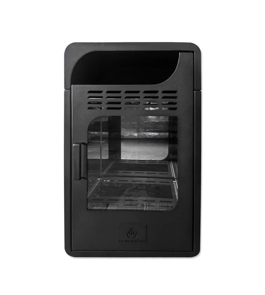 GMR Stufa Bioetanolo Fiammetta Junior Nera 40x38x65 cm Ventilata