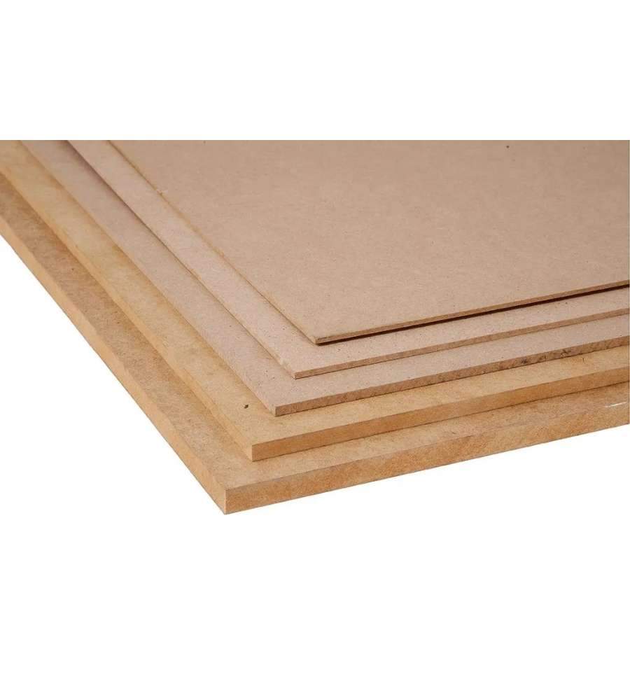 Pannello grezzo naturale in MDF 1000x600x3 mm per bricolage e falegnameria