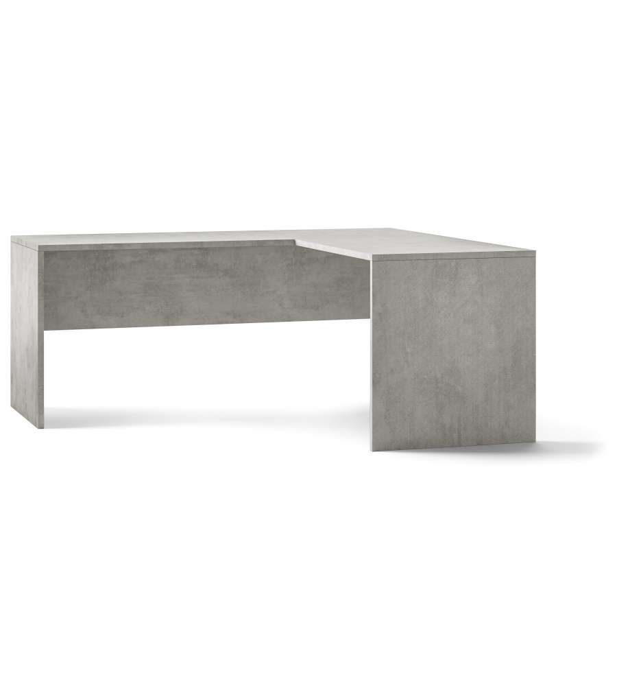 Scrivania L 180 in kit con angolo a destra 76 x 180 x 169 cm Cemento