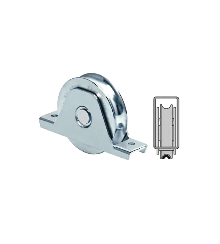 Ruota Cancelli Gola U 100 Supporto 337 Fc