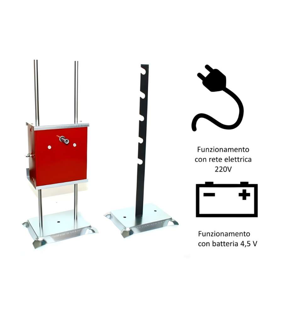 Girarrosto Combinato Rosso - Elettrico o a Batteria - Portata 7 kg