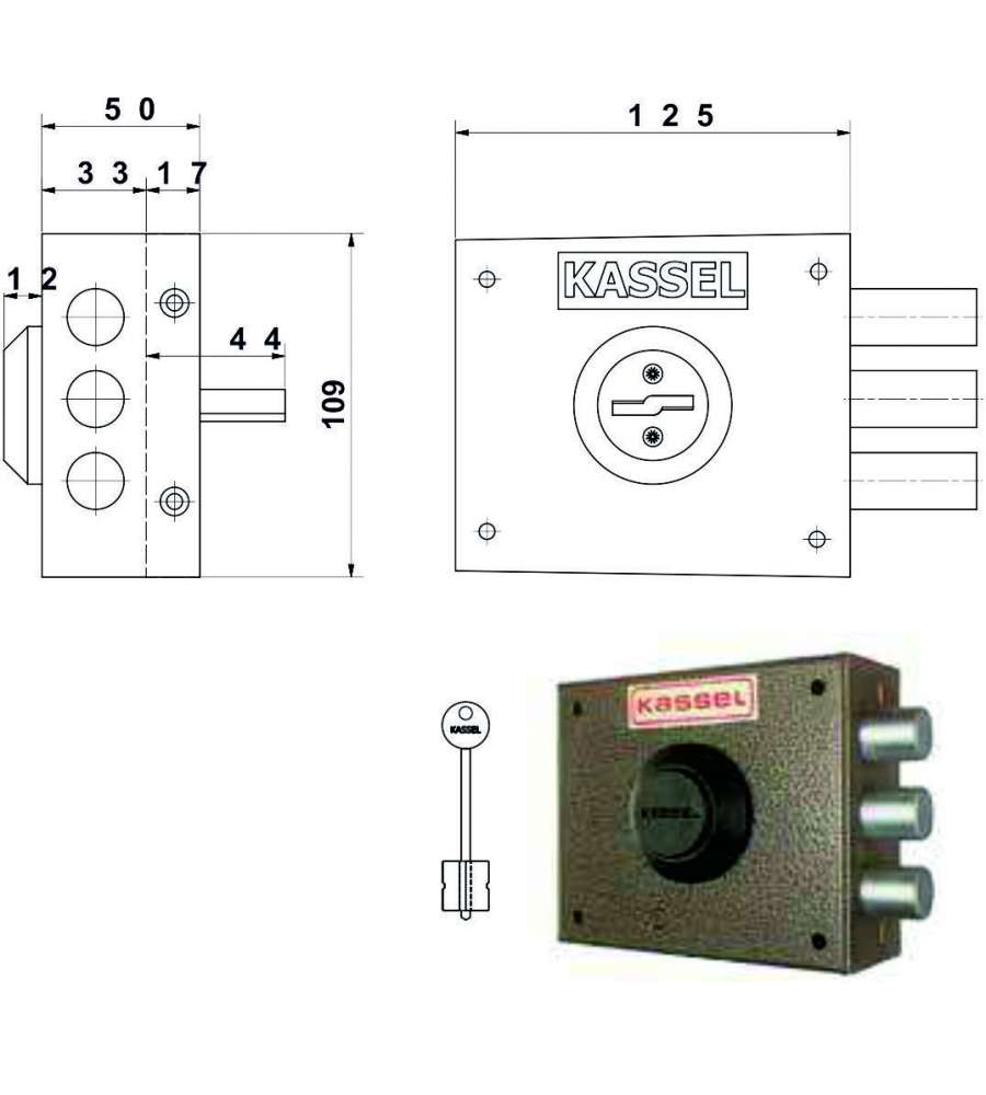 Serratura Sic.Semplice Dx Dm 1001 Kassel