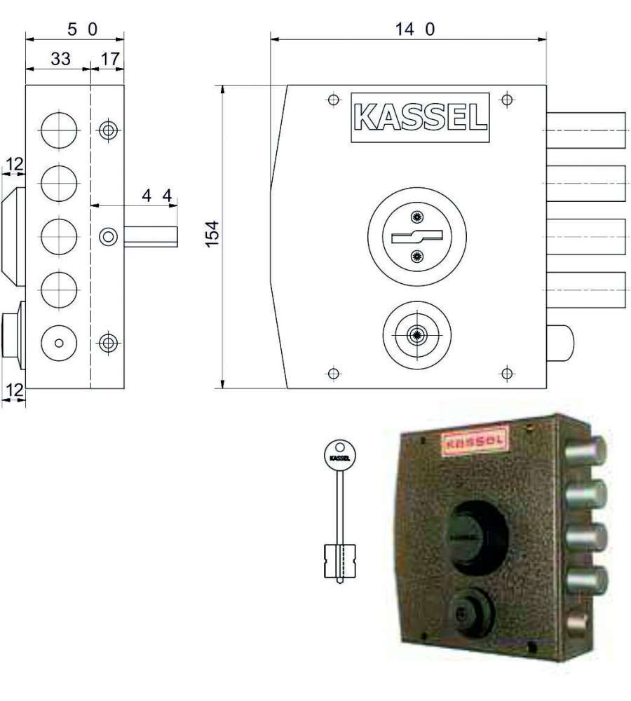 Serratura Sic.Semplice Dx Dm 1151 Kassel