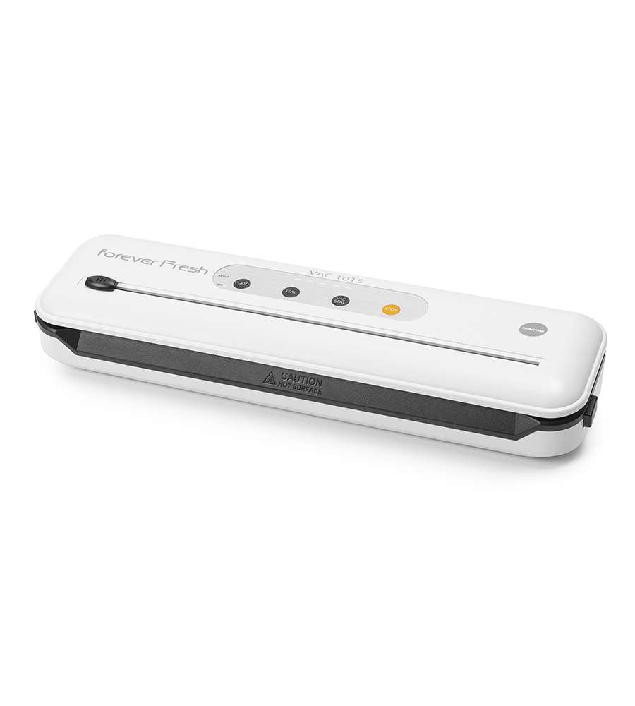 Macom Macchina Sottovuoto 110W Bianca/Nera con Funzione Taglio e Sigillo