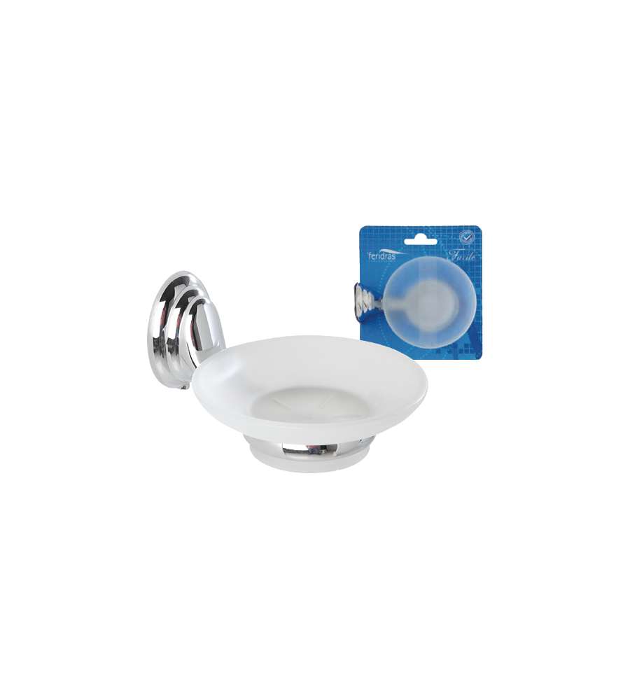 Portasapone Facile cromo/vetro double blister