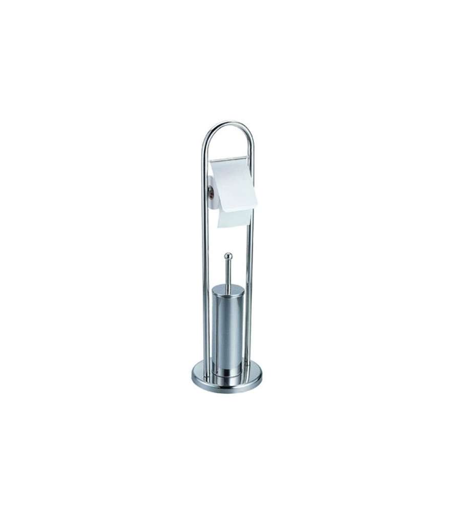 Portascopino Wc+Portarot.  Acqua Inox Aglaia 03737