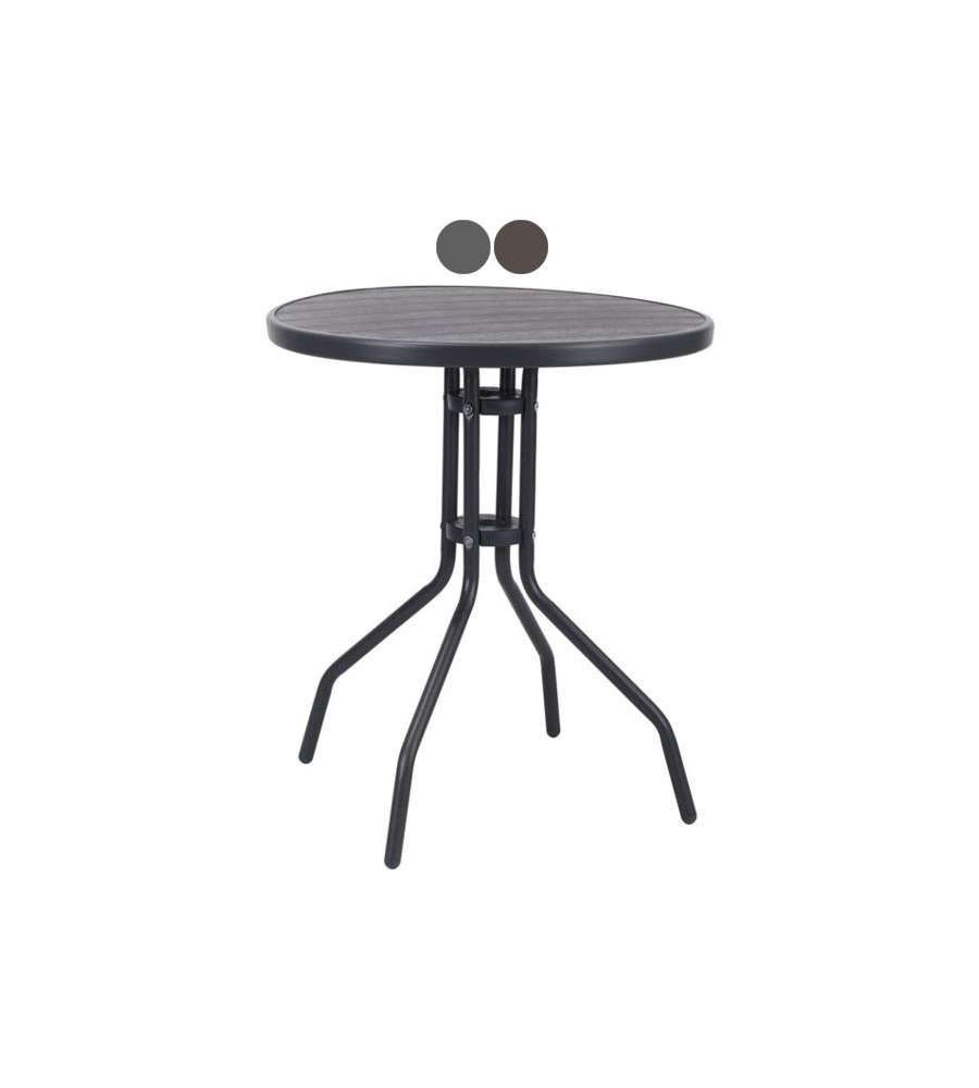 Tavolo Wood Tondo Marrone Cm 60 Vette 09633