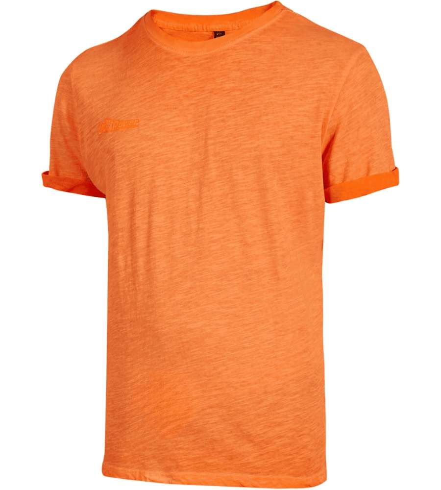 U-POWER T-Shirt Uomo Fluo Orange Manica Corta 3XL in Cotone Fiammato