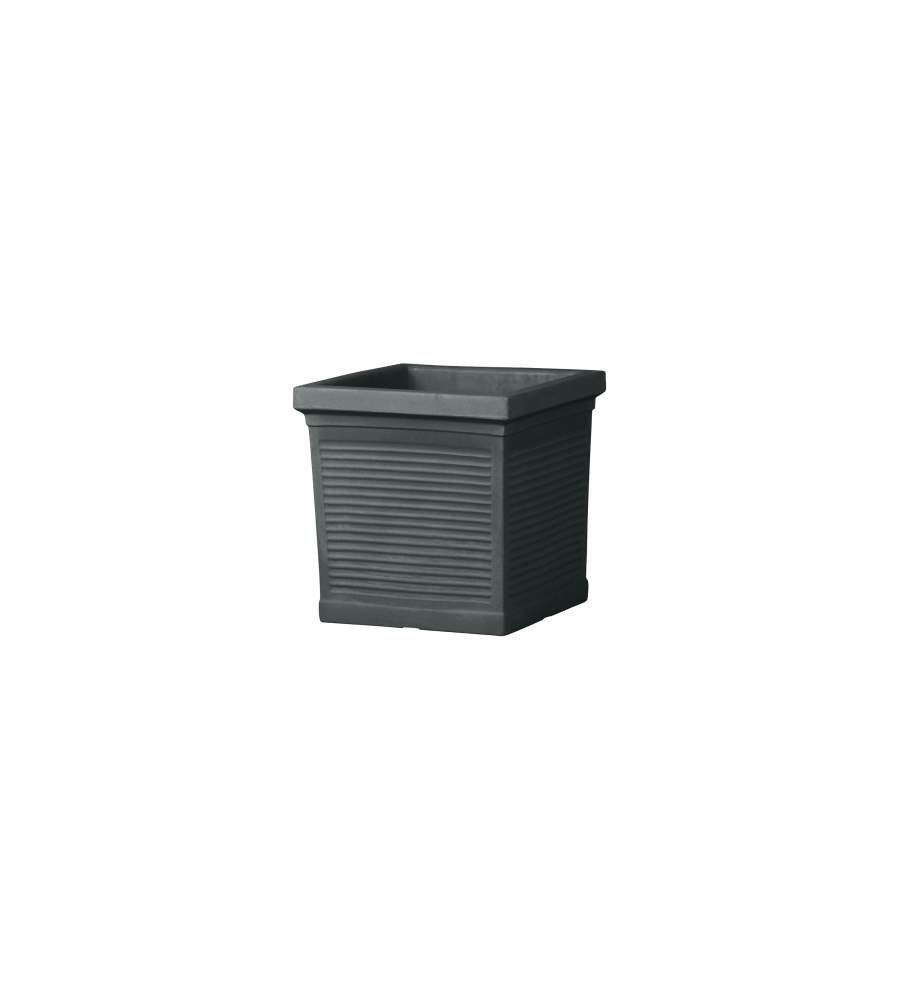 Vaso Quadro Millerighe 35 Antracite 35 x 35 x 34,6 cm