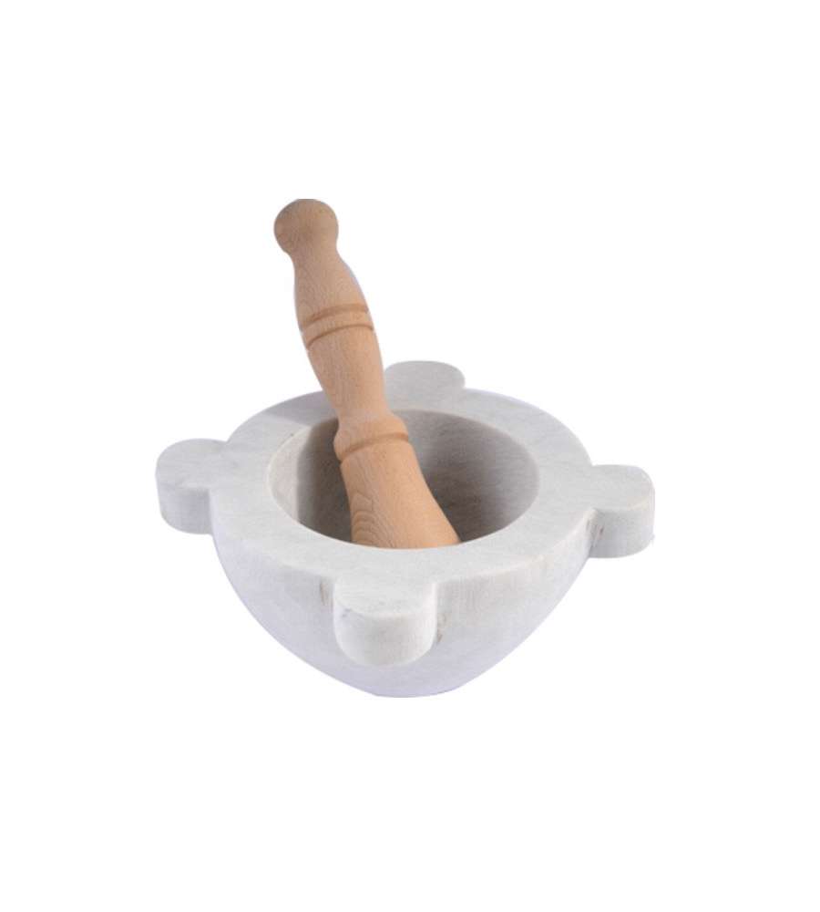 Mortaio Marmo C/Pestello Legno 10