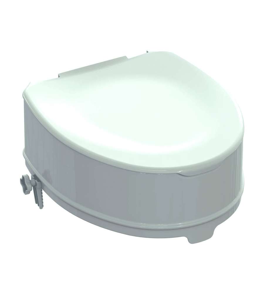 GIMA Rialzo WC 14 cm con coperchio e sistema di fissaggio bianco