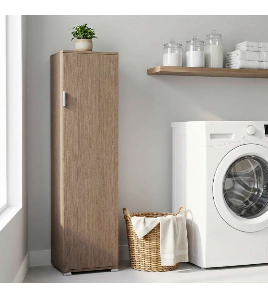 Cosma Portascope Rovere Grigio 40x33x151 cm Mobile Su Pavimento