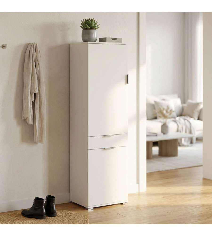 Cosma Armadio 2 Ante e 1 Cassetto Bianco 45x38x174 cm Truciolato