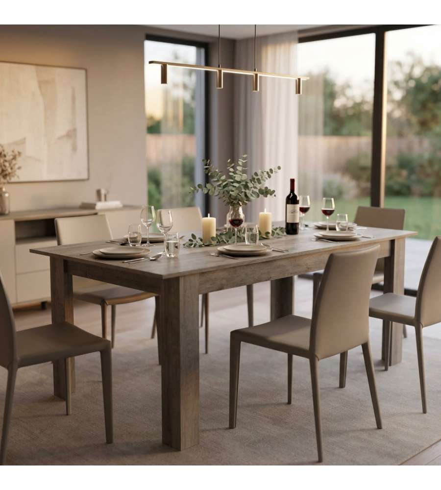Cosma Tavolo Estensibile Gemma Rovere Chiaro 160/200x90 cm Moderno