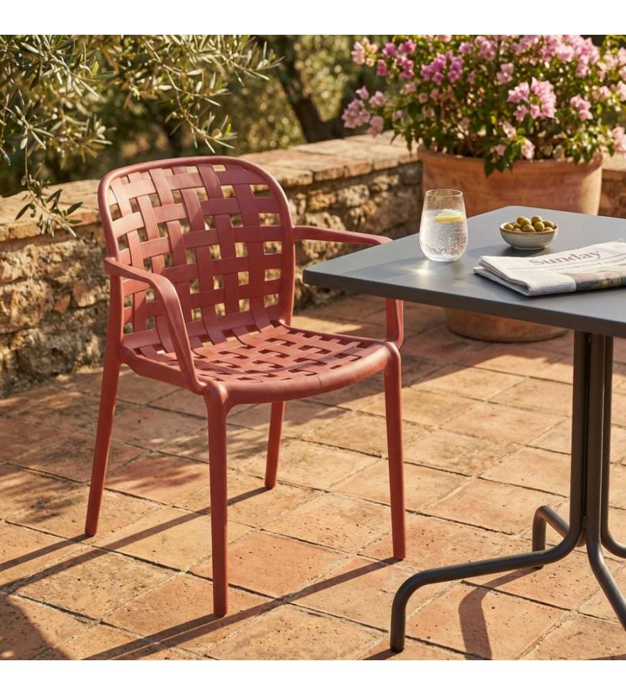 Cosma Poltrona impilabile Rosso 58x57,5x82,5 cm in polipropilene