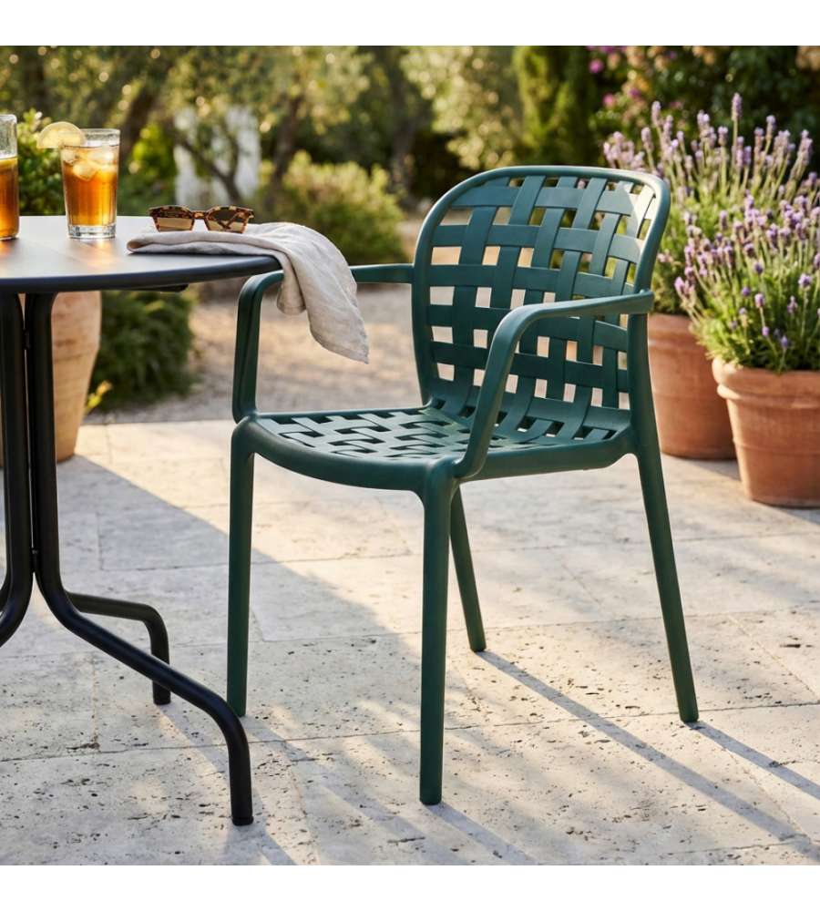Cosma Poltrona impilabile Verde 58x57,5x82,5 cm in polipropilene