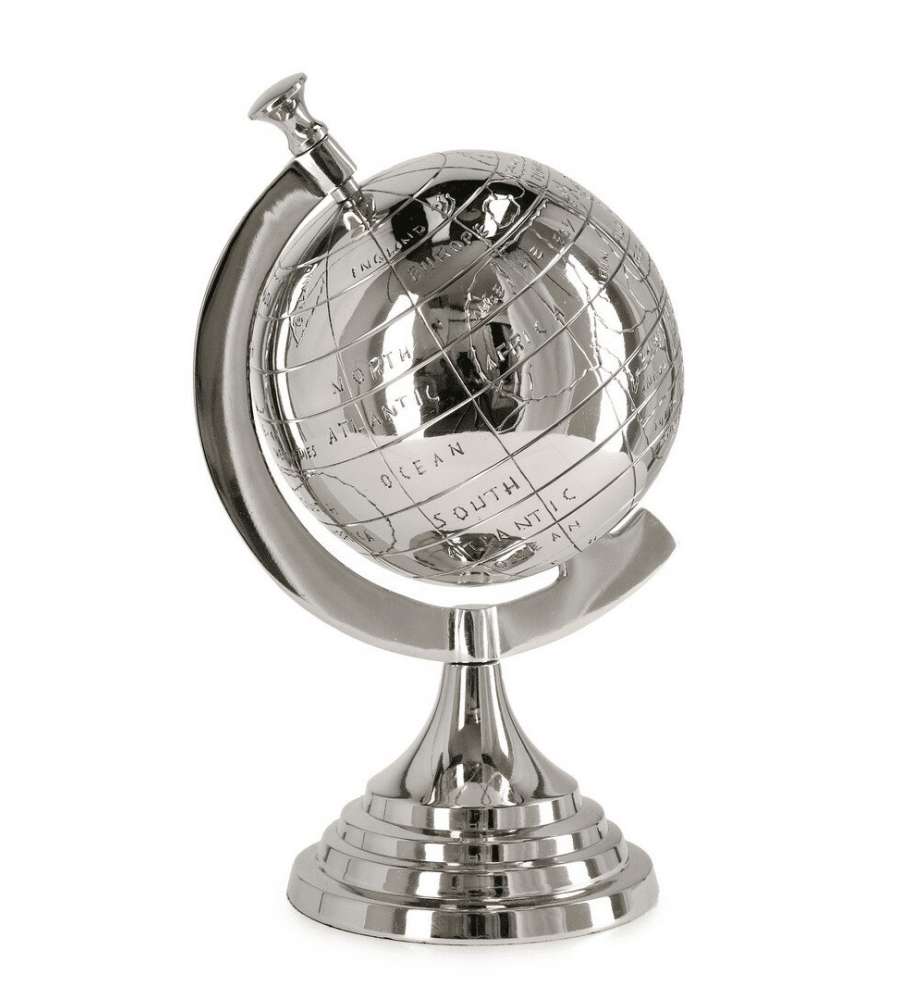 Mappamondo Adventure Decorativo in Metallo 28,5 cm - Arredo Casa