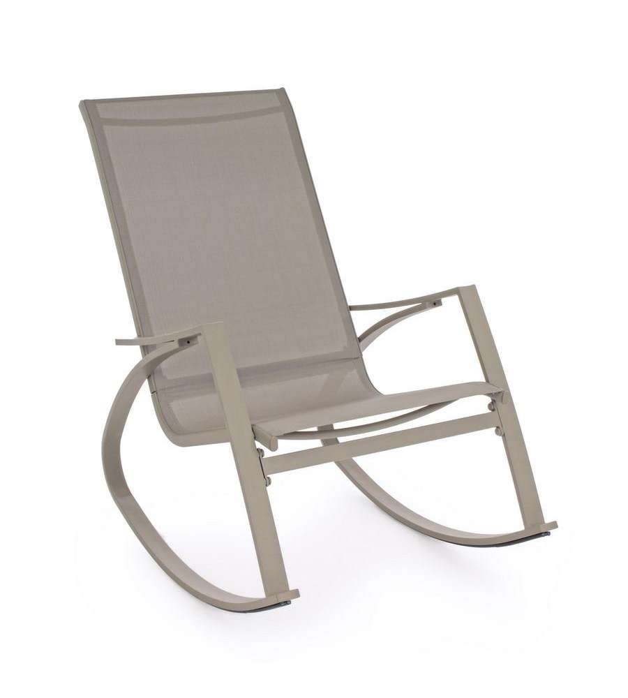 Poltrona da giardino a dondolo Telma in acciaio colore Ecr�