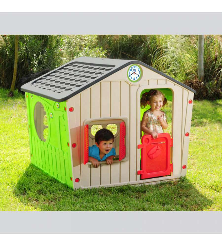 Casetta Village - Casetta in plastica multicolor 140x108x115 cm