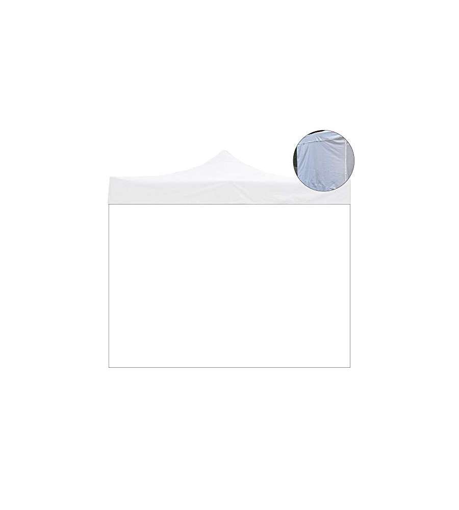 Telo laterale 3x2mt bianco impermeabile ricambio per gazebo richiudibile 3x3mt