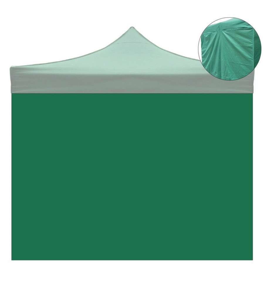 Telo Laterale 3x2mt Verde Impermeabile Per Gazebo Richiudibile 3x3mt