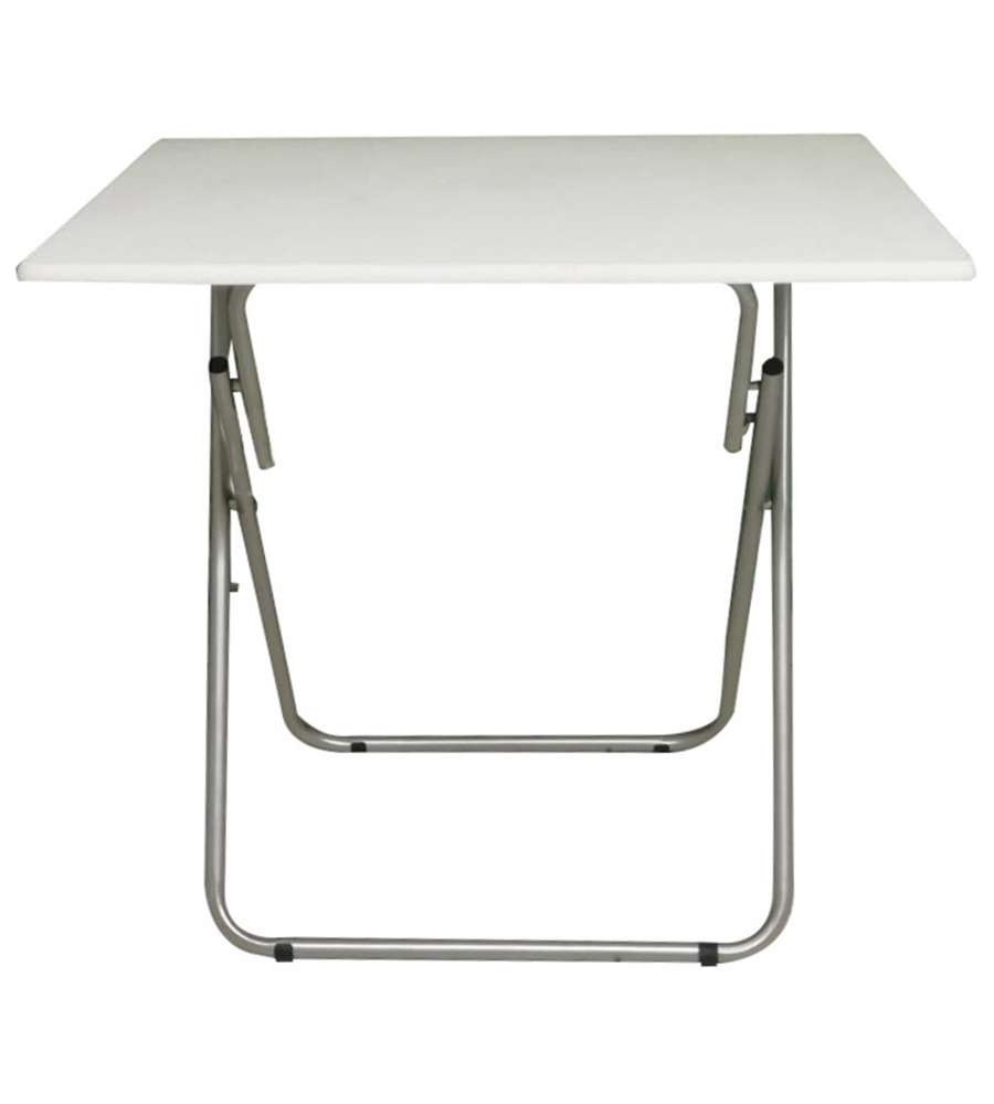 Tavolino Pieghevole 80 X 60 X 72 H Cm Bianco