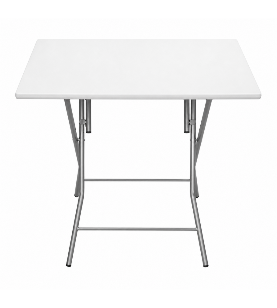 Tavolino Pieghevole Bianco 80 x 60 x 72 cm - Design Pratico