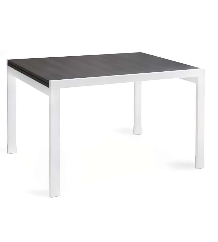 Tavolo City allungabile in larice Grigio Bianco 90x120/240 cm