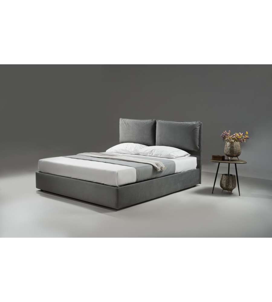 Letto Contenitore Con Cuscino Grigio