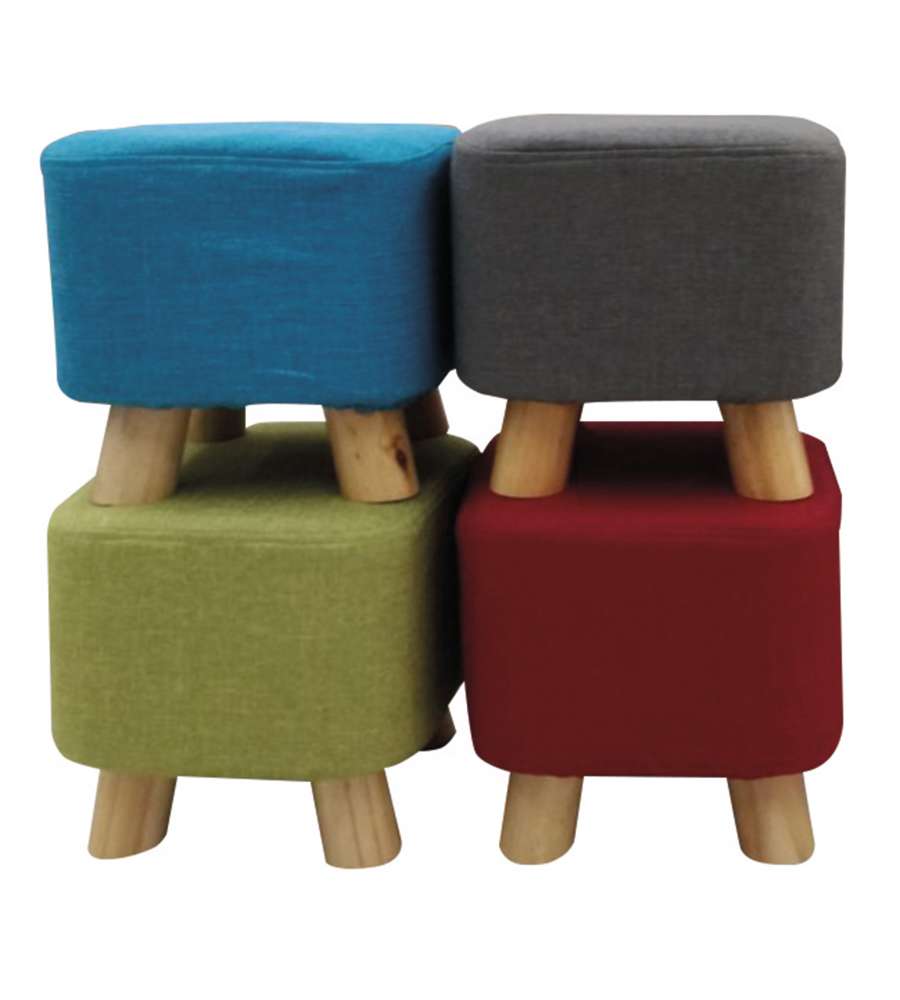 Pouf Sgabello in Tessuto Verde