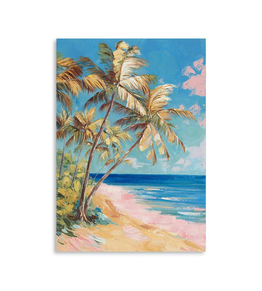 Visario Quadro Su Tela Spiaggia | 120x80 Cm | Stampa Fine Art Con Telaio In Legno | Made In Germany