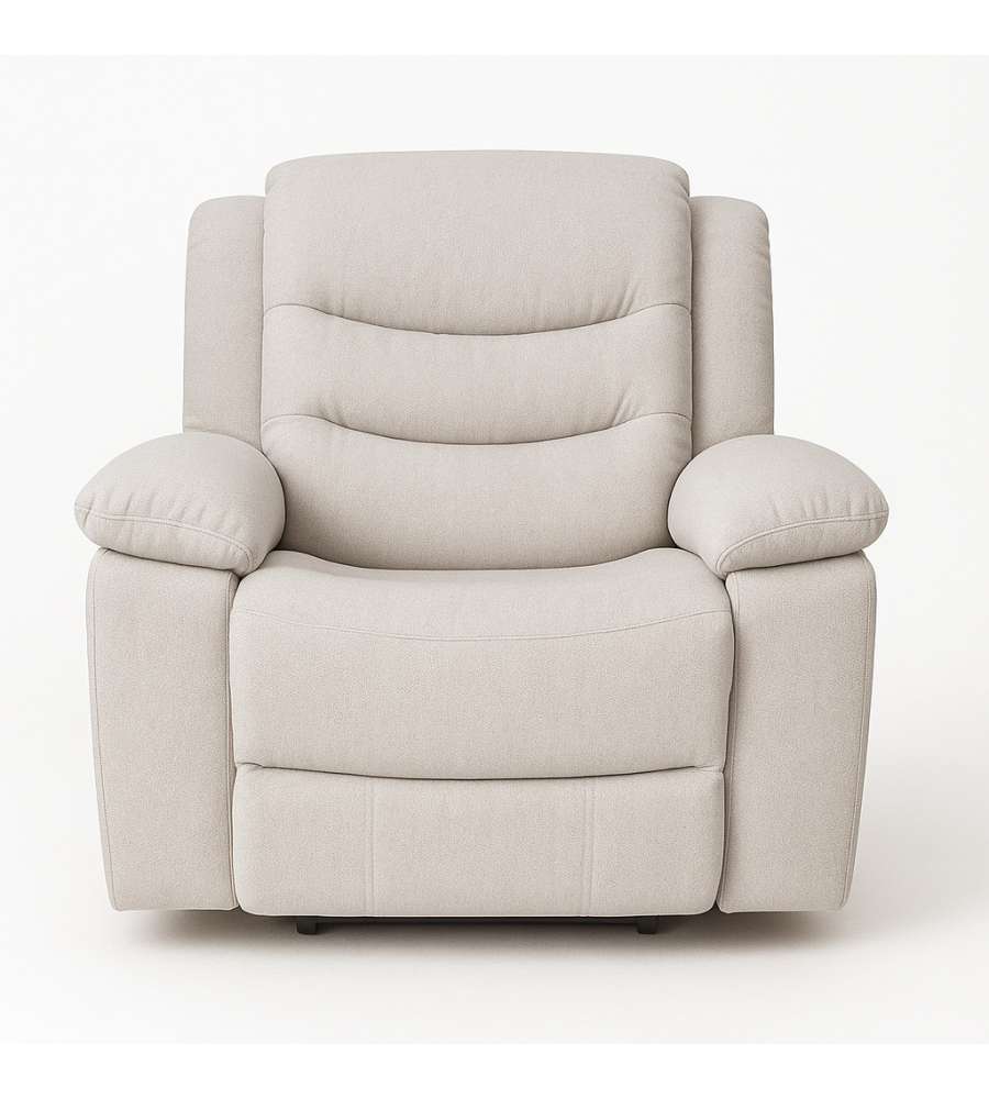 DOMO MEA SALOTTO COMFORT POLTRONA + DIVANI 2 E 3 POSTI RECLINABILI GREIGE