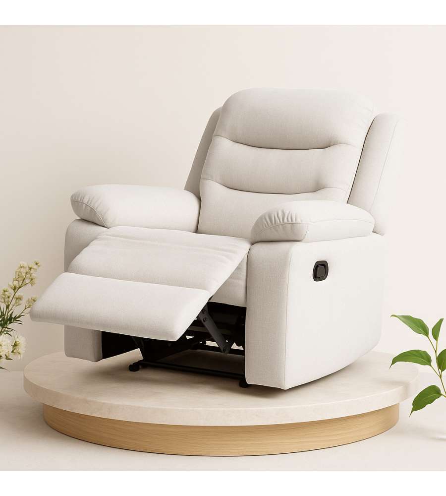DOMO MEA SALOTTO COMFORT POLTRONA + DIVANI 2 E 3 POSTI RECLINABILI GREIGE