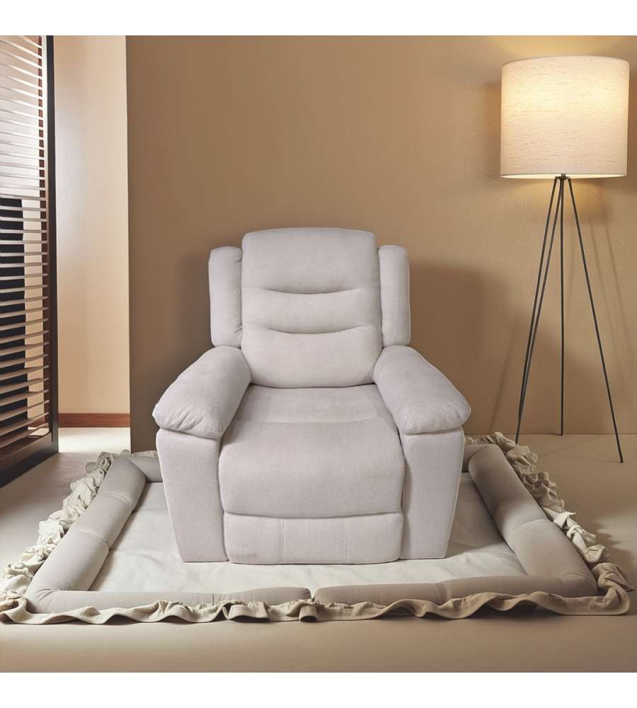 DOMO MEA SALOTTO COMFORT POLTRONA + DIVANI 2 E 3 POSTI RECLINABILI GREIGE